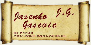 Jasenko Gašević vizit kartica